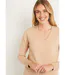 Pull tunique chiné long col V avec laine-4