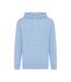 Unisex adult rila recycled cotton lightweight hoodie sky blue Iqoniq-1