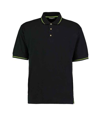 Polo Homme Noir Vert Clair Kustom Kit