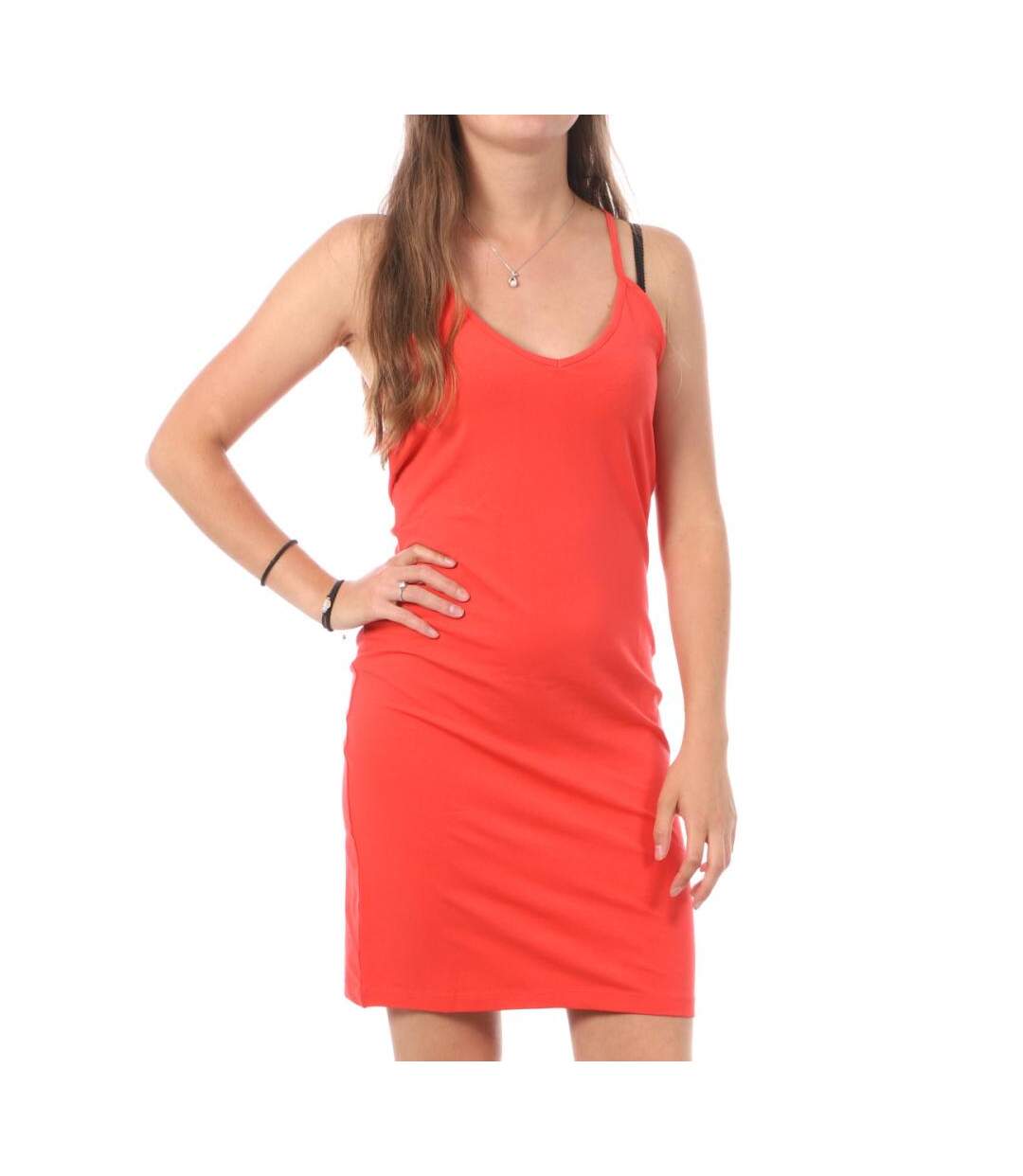 Robe orange femme jacqueline de yong ava-1