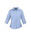 Premier Womens/Ladies Poplin 3/4 Sleeve Shirt (Mid Blue) - UTPC6704