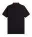 Mens Double Tipped Collar Polo Shirt Black Fred Perry-3