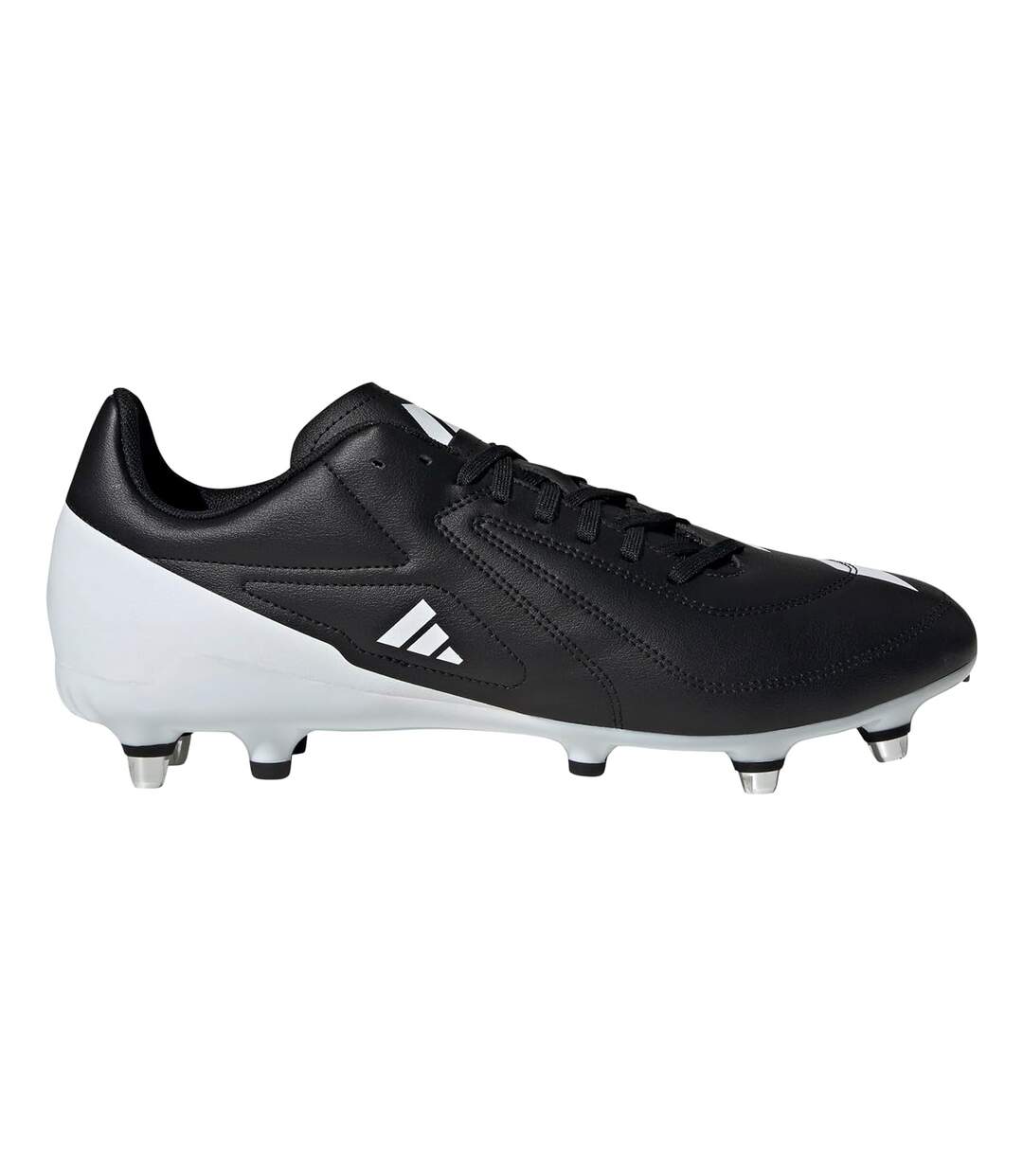 Mens Rs15 Elite Soft Ground Rugby Boots Black White Adidas-1