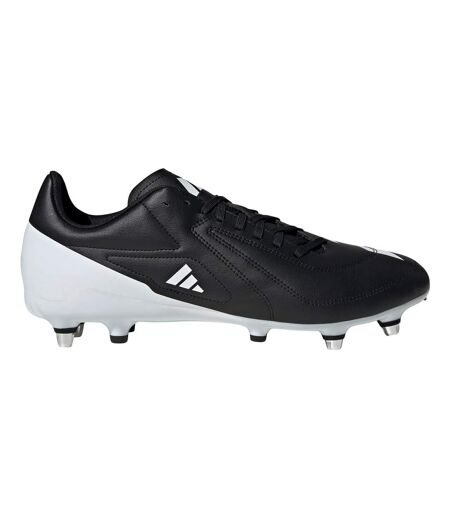 Mens Rs15 Elite Soft Ground Rugby Boots Black White Adidas