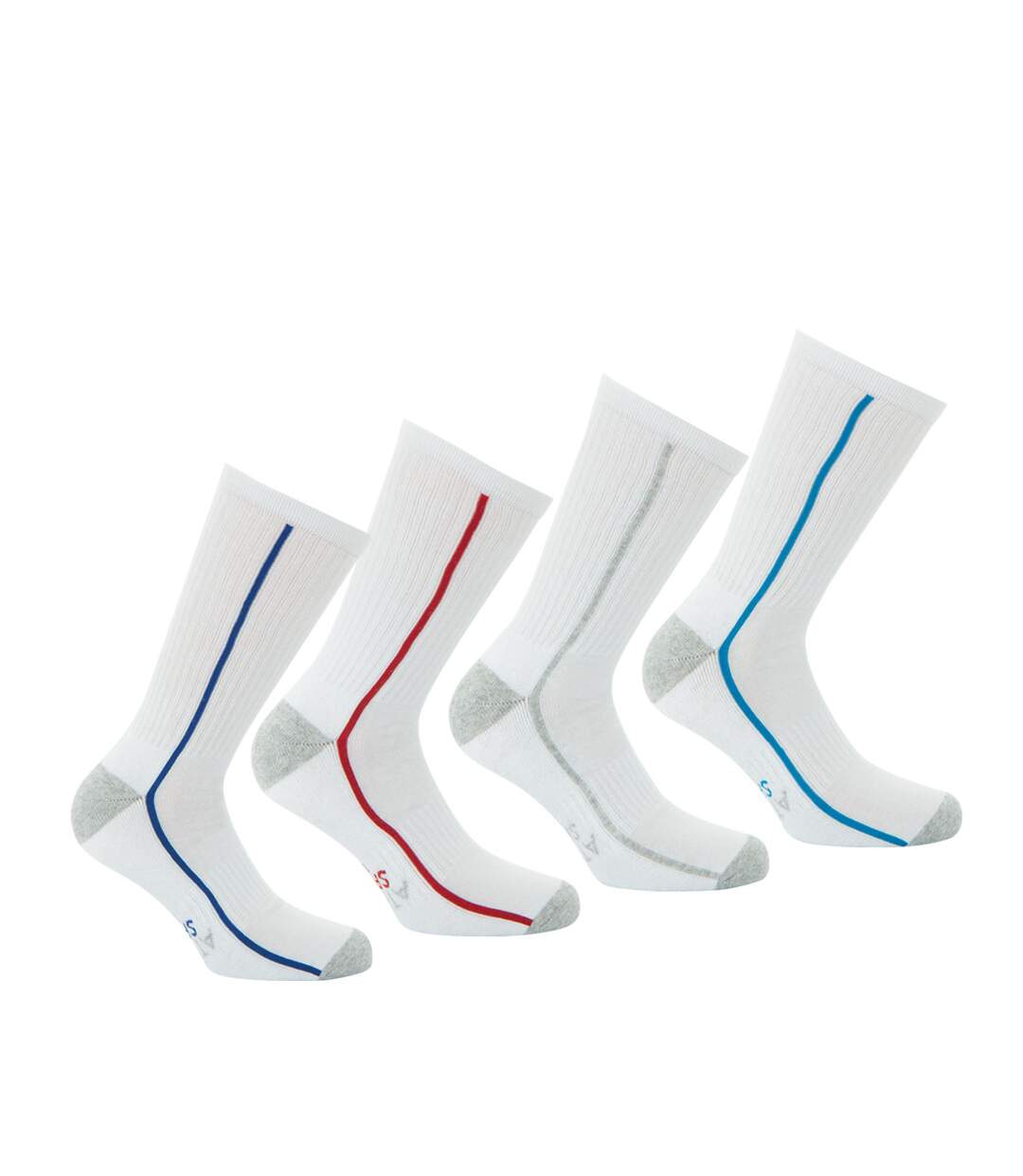 Lot de 4 paires de chaussettes de sport mi-hautes