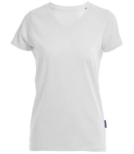 T-shirt manches courtes col V - Femme - HRM202 - blanc