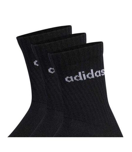 Lot De 3  Chaussettes Motif/style Linéaire Adulte Noir Adidas