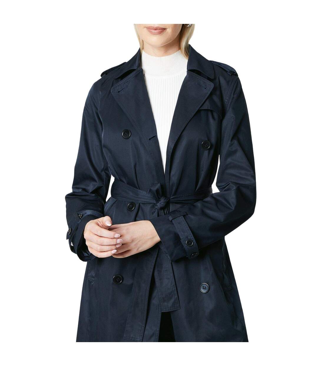 Trench premium femme bleu marine Principles-3