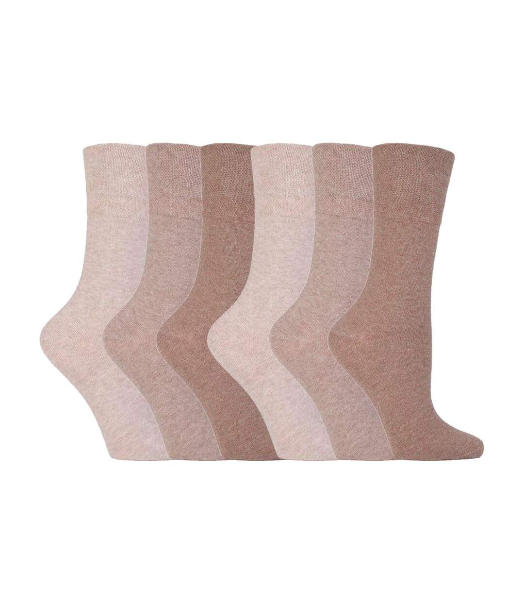 6 Pack Ladies Non Elastic Cotton Diabetic Socks with Seamless Toe-1