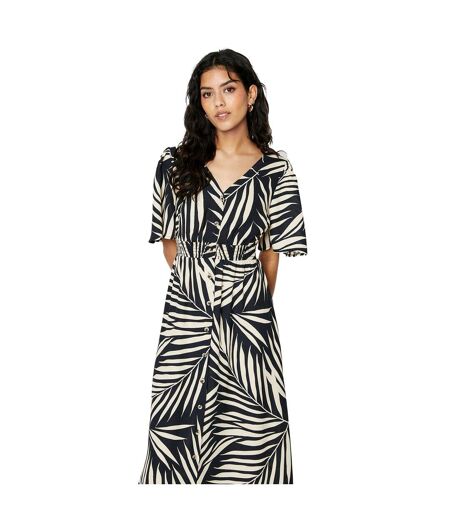 Robe mi-longue femme noir / blanc Dorothy Perkins