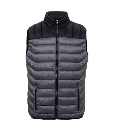 2786 - Veste sans manches TWO Tone - Homme (Noir brillant) - UTRW6281