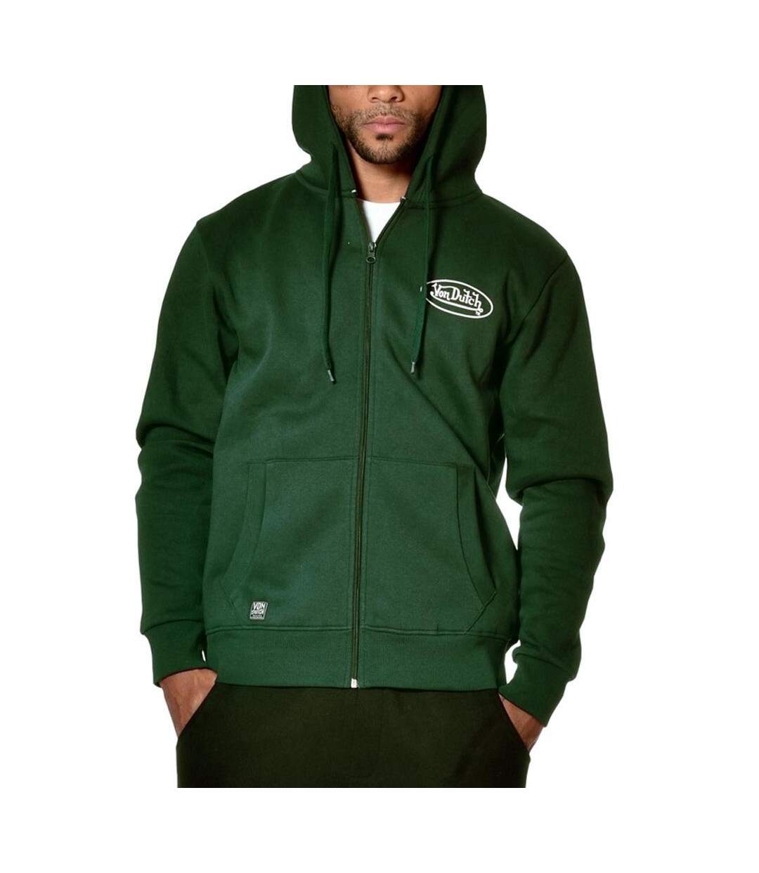 Sweat zippé vert homme von dutch slirw-1
