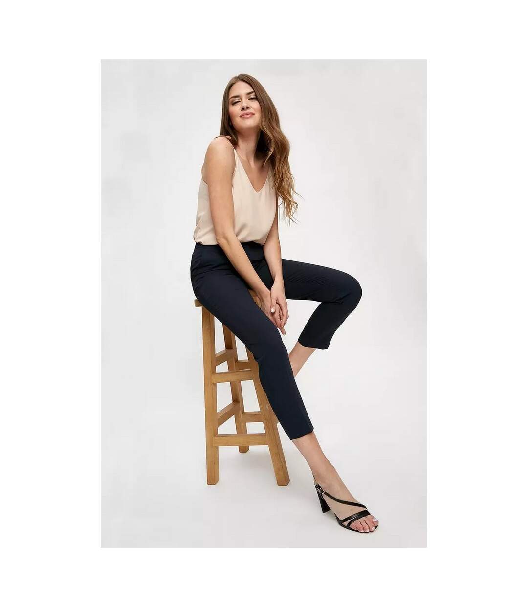 Pantalon 7/8 femme bleu marine Dorothy Perkins-4