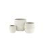 Lot de 3 Cache-Pots en Argile Abel 55cm Blanc