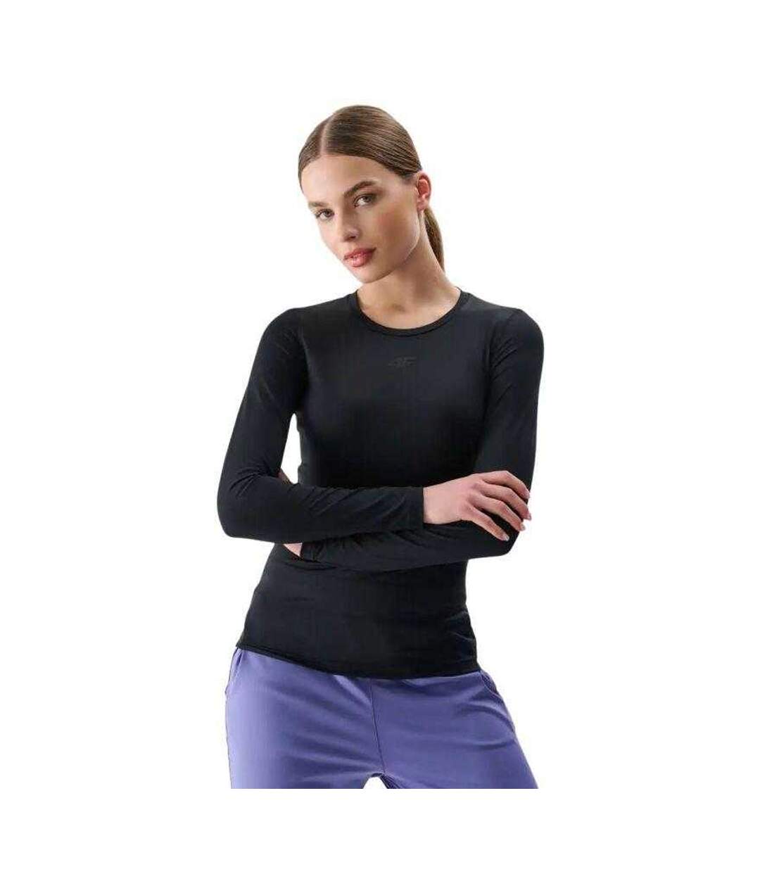 T-shirt Manches Longues Fnk F324 Femme Noir 4F-2