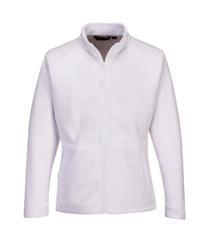 Womens/ladies aran fleece jacket white Portwest