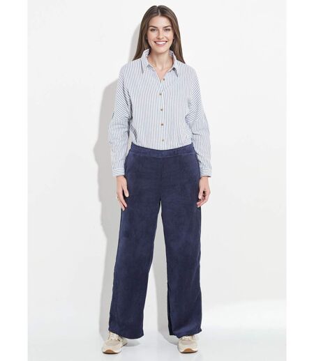 Pantalon large, velours grosses cotes