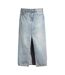 Womens/ladies Denim High Waist Maxi Skirt Blue Levis-1
