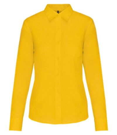 Chemise popeline manches longues - Femme - K549 - jaune