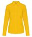 Chemise popeline manches longues - Femme - K549 - jaune