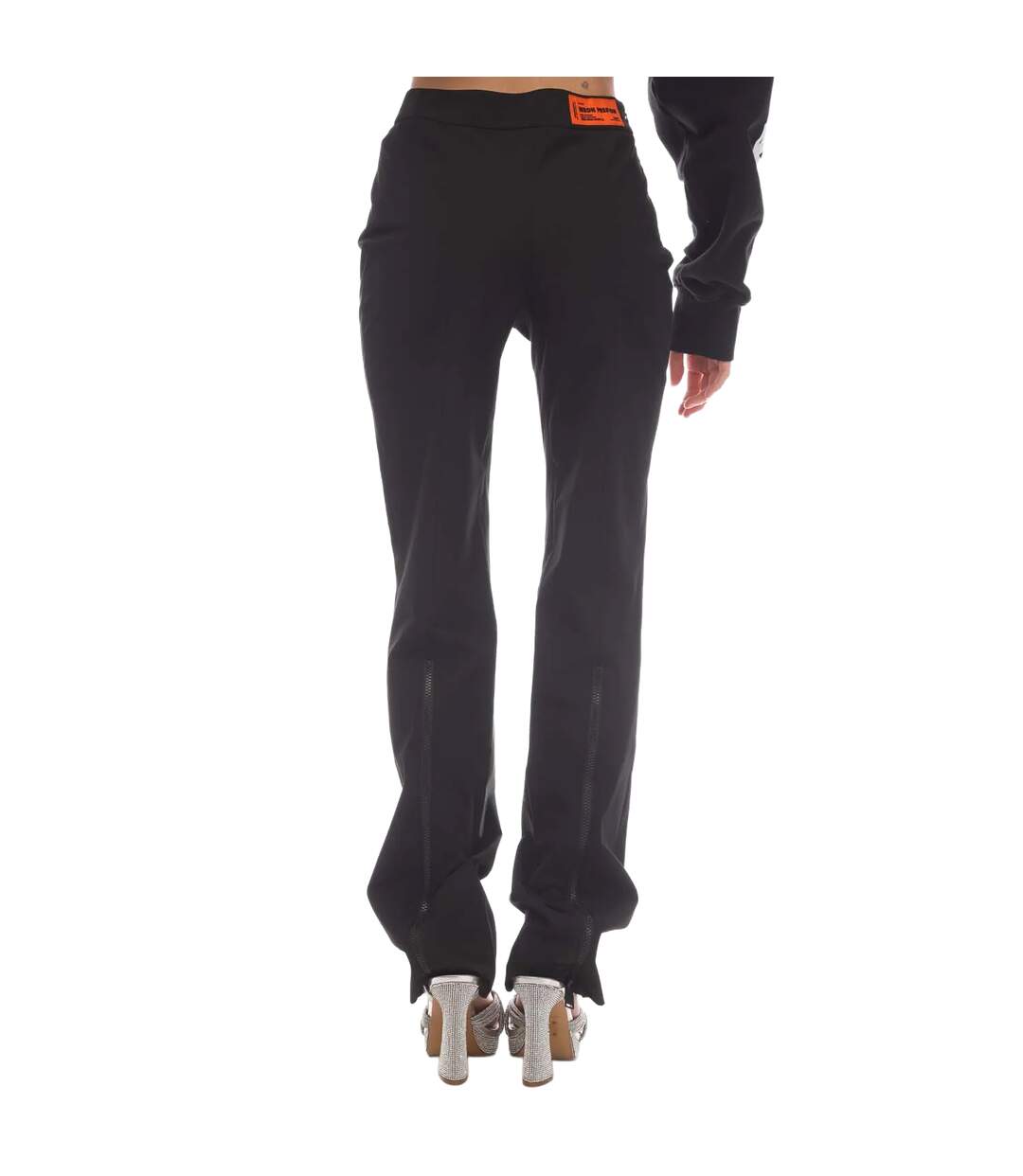 Pantalon garbardine femme noir Heron Preston-2