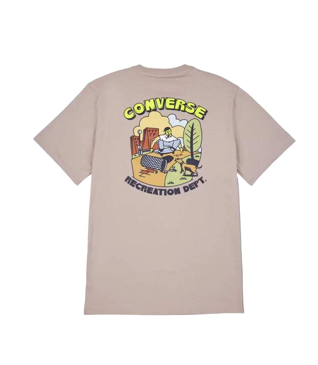 T-shirt taupe homme converse recreation - l-2