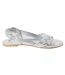 Womens/ladies jocelyn plaited leather wide flat sandals silver Dorothy Perkins