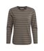 Womens/ladies Akona Striped Nosilife Long-sleeved T-shirt Wild Olive Craghoppers-2