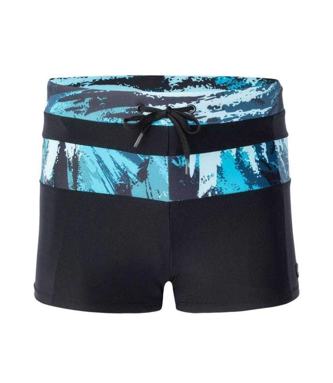 Short De Bain Motif/style Panneau Contrasté Tahu Homme Noir Bleu Aquawave-4