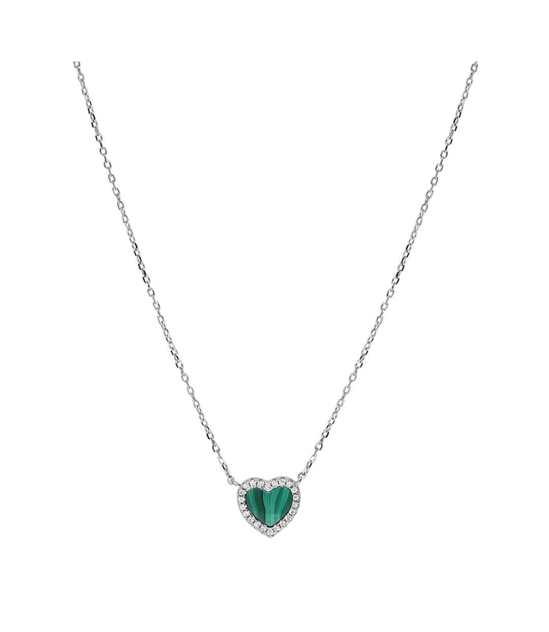 Collier coeur vert clio blue angel - taille unique-2