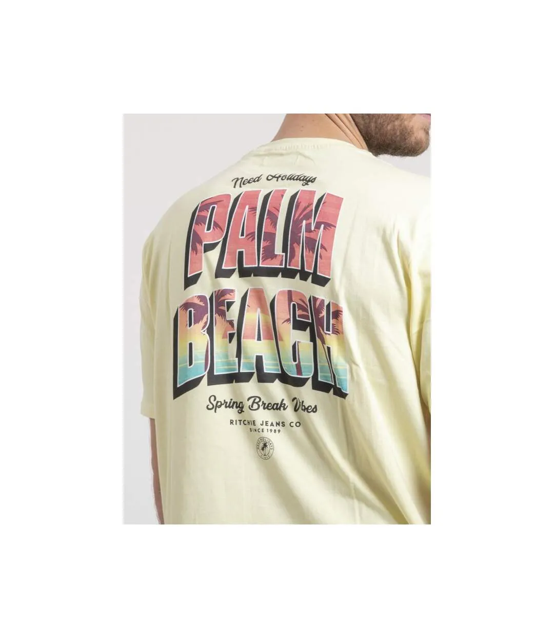 T-shirt col rond oversize pur coton NAHAMAS-3