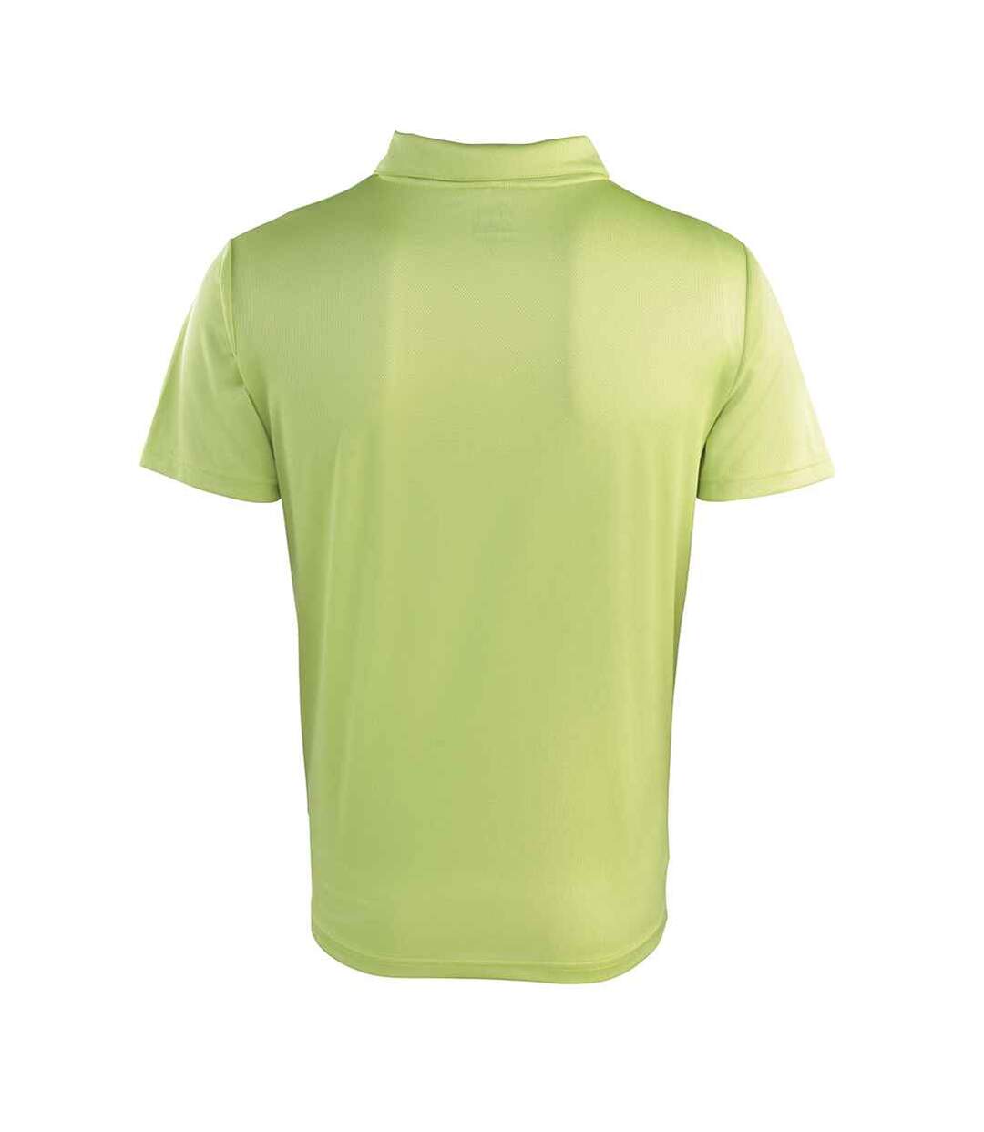 Polo À Manches Courtes Unisexe Vert Citron Premier-2