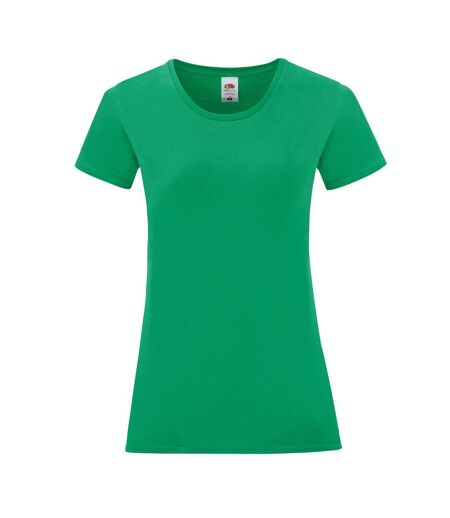T-shirt Iconic Femme Vert Kelly Fruit Of The Loom