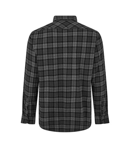 Mens Plaid Long-sleeved Shirt Jacket Grey Replay