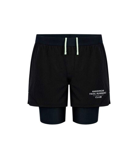 Mens Performance 2 In 1 Running Shorts Black Karrimor