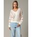 Pull en maille ajourée avec col V MADJI-3