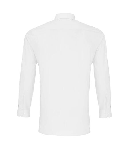 Chemise de travail en popeline à manches longues et coupe ajustée homme blanc Premier