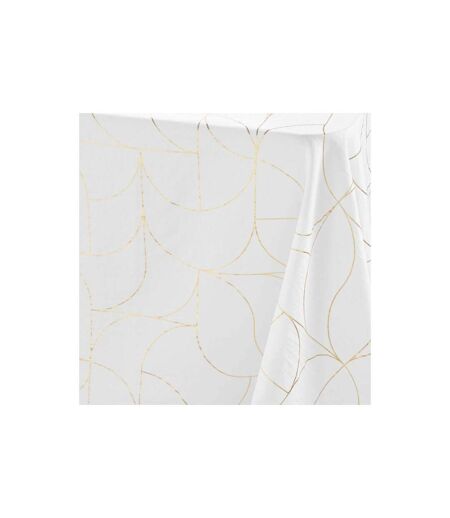 Nappe Antitache Louxor 140x240cm Blanc & Or