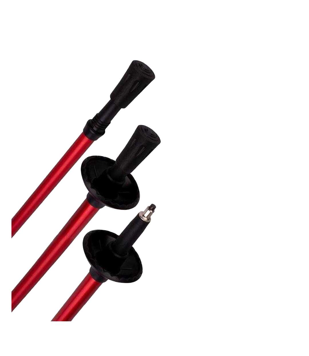 Bâtons De Randonnée Marche 110 Cm-135 Cm Noir Rouge Inny-4
