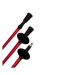 Bâtons De Randonnée Marche 110 Cm-135 Cm Noir Rouge Inny-4