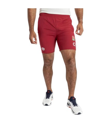 Umbro Mens 23/24 England Rugby Gym Shorts (Tibetan Red) - UTUO1508