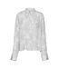 Womens/ladies Collared Relaxed Fit Shirt Grey Melange Vero Moda-1