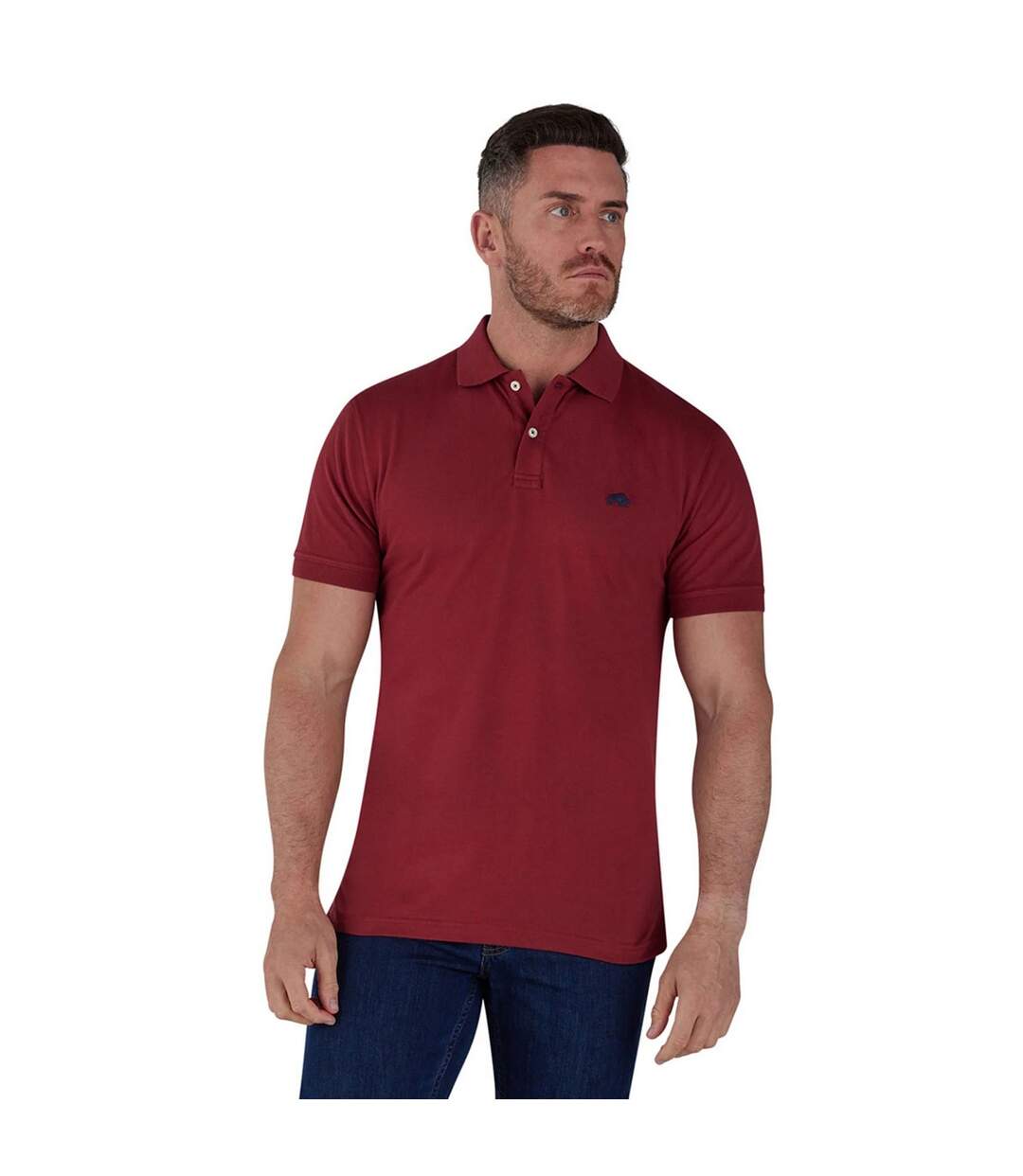 Polo classic homme bordeaux Raging Bull-4