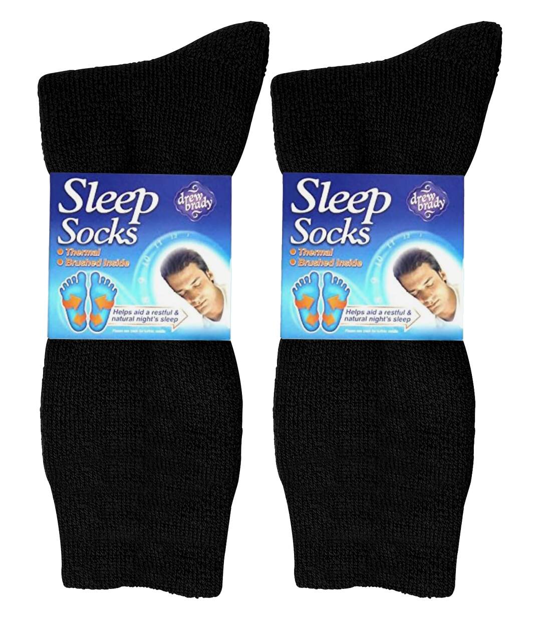 Mens 2 Pack Bed Socks for Sleep by Drew Brady-2