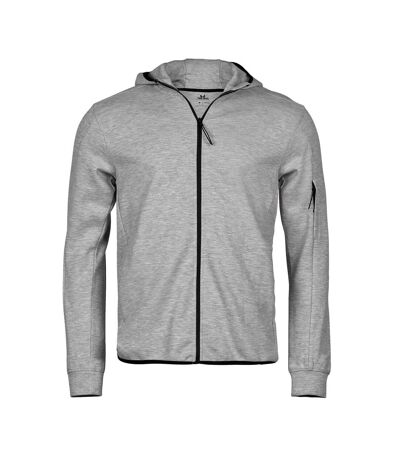 Mens Athletic Full Zip Hoodie Heather Grey Tee Jays