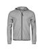 Mens Athletic Full Zip Hoodie Heather Grey Tee Jays-1