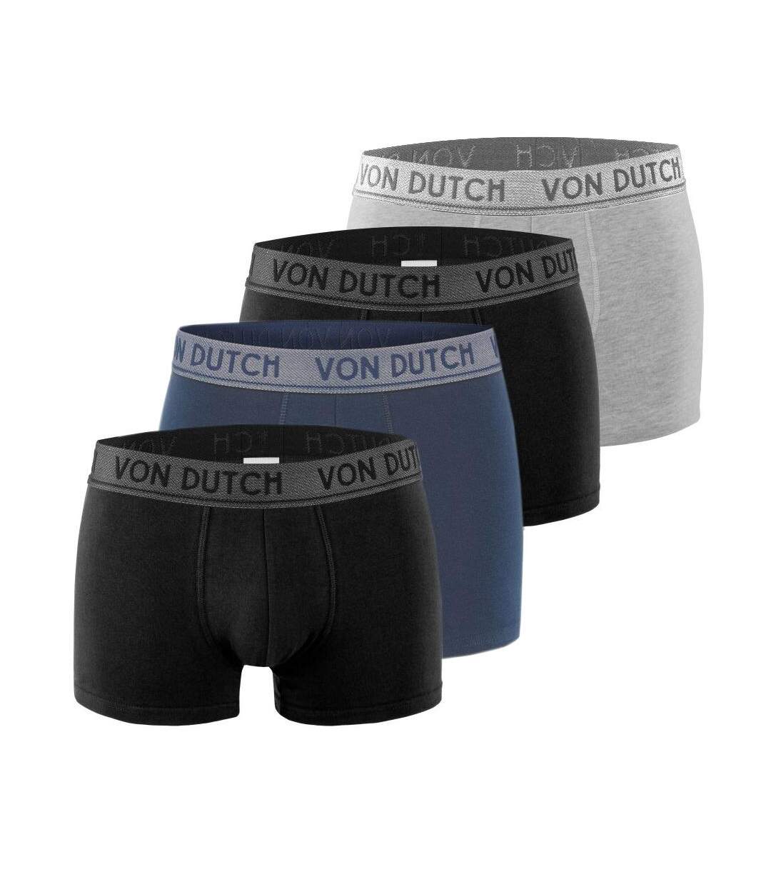 X4 Boxers Homme Bleu/Gris/Noir Von Dutch ORIAS - L-1