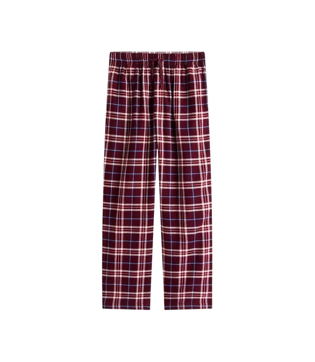 Mens Plaid Long Pyjama Set Burgundy Tommy Hilfiger-4