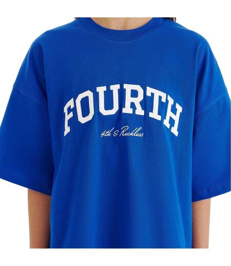 Womens/ladies Regular T-shirt Blue 4th & Reckless