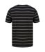 Mens striped t-shirt black/khaki Front Row